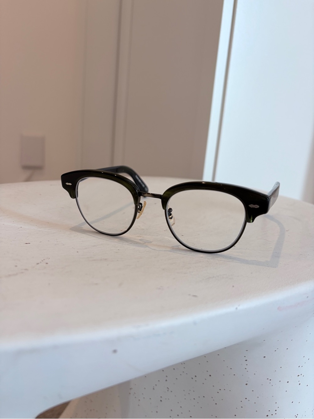 Oliver Peoples Cary Grant 2 Glasses 1680 Emerald Bark Rx-Ready Like New